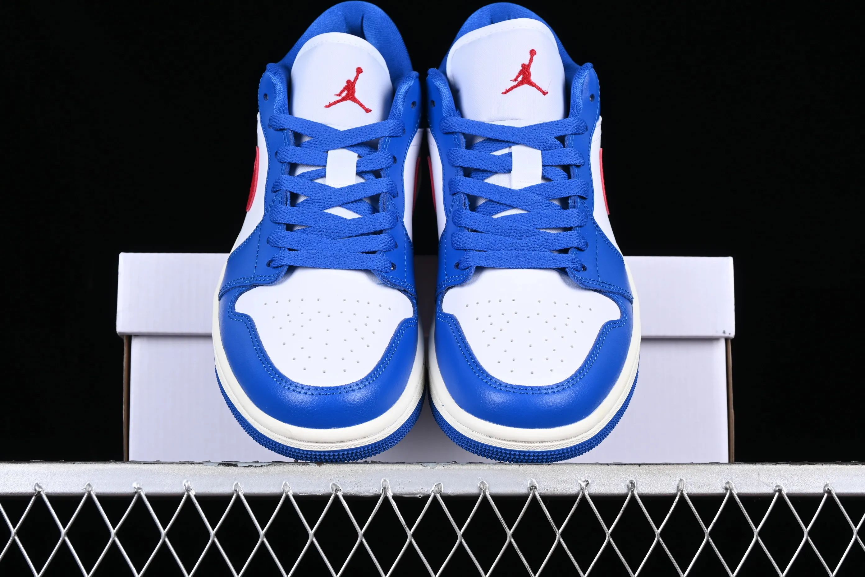 All categories Air Jordan Jordan series basketball shoes Air Jordan 1 Low G version pure original Air Jordan 1 Low "Sport Blue" AJ1 Joe 1 Independence Day color low top basketball shoes DC0774-416